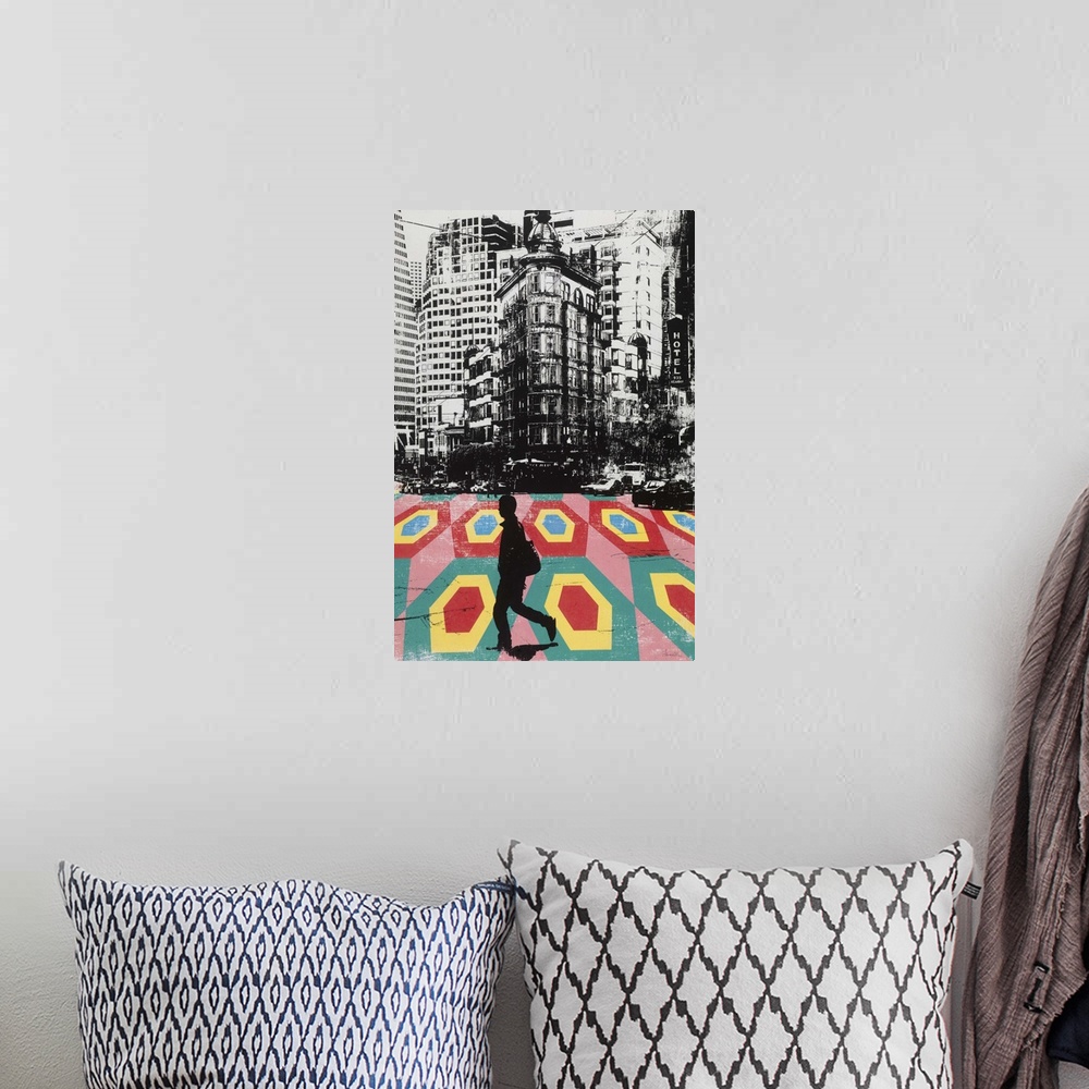 A bohemian room featuring Urban Collage Walk