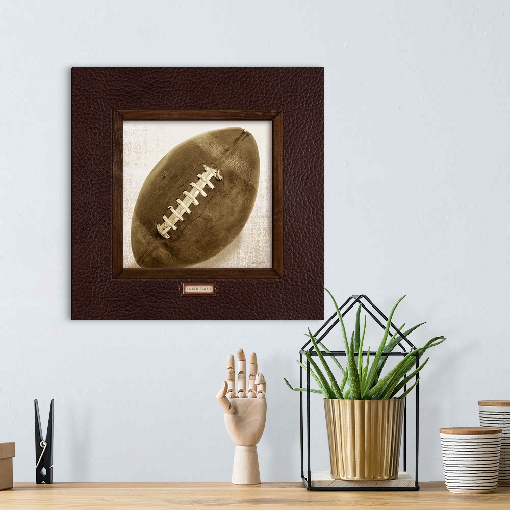 A bohemian room featuring Vintage Football