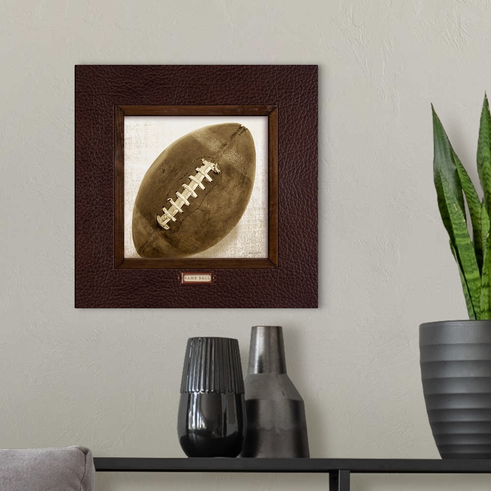 A modern room featuring Vintage Football