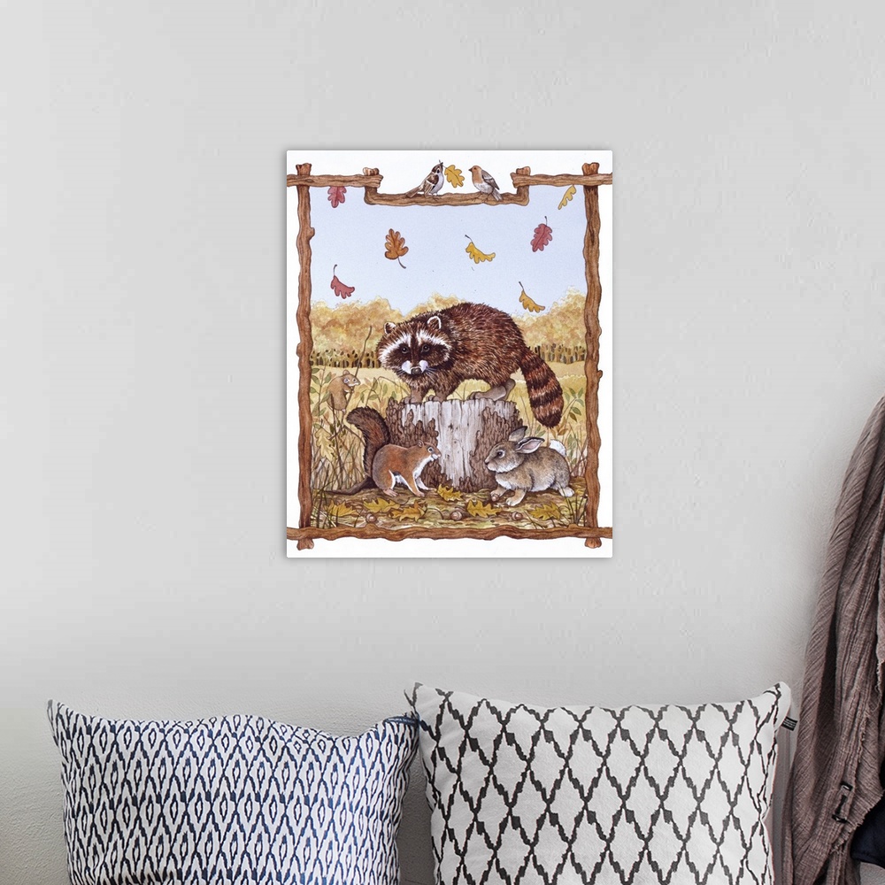 A bohemian room featuring A Woodland Creatures Scene