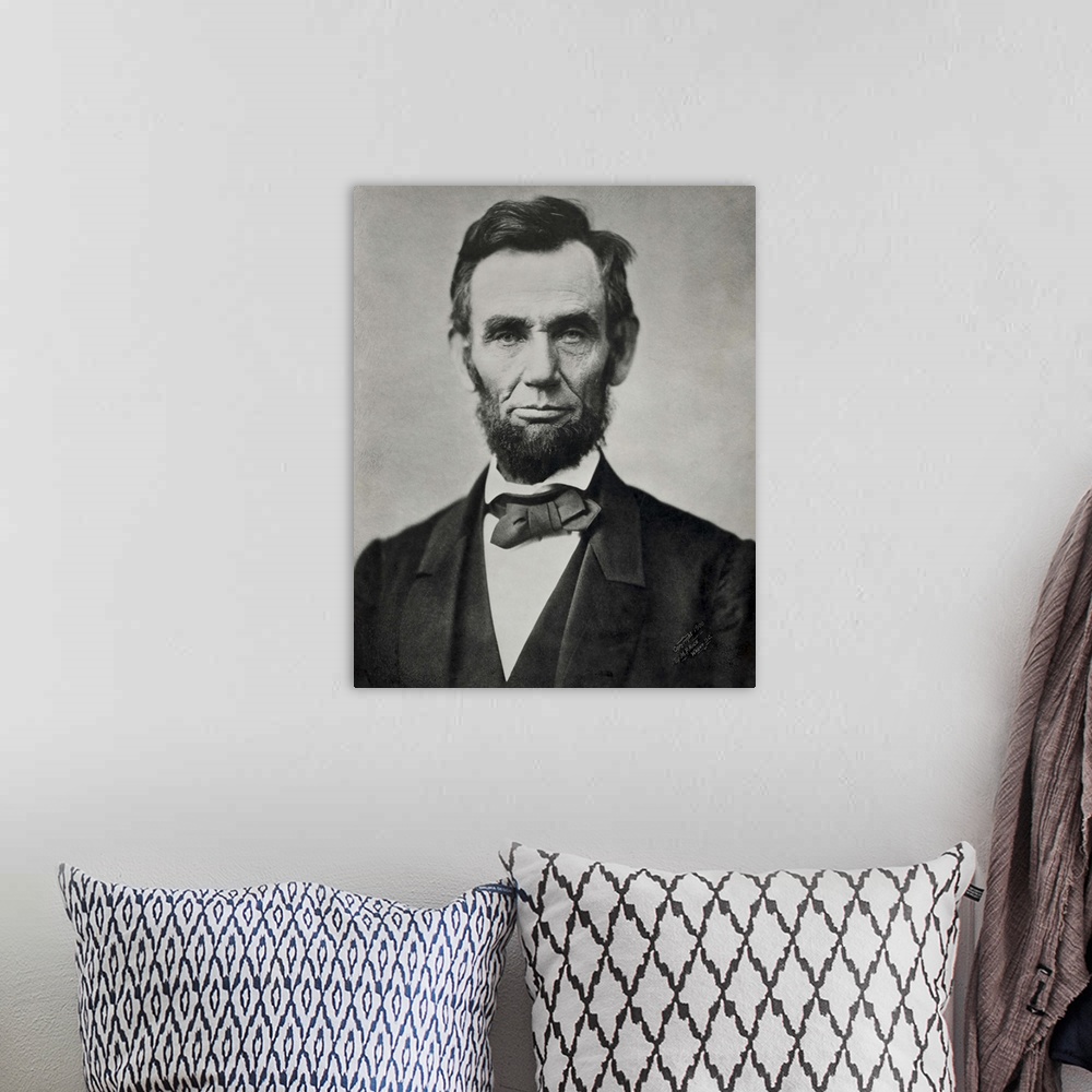 A bohemian room featuring Abraham Lincoln, Head and Shoulders