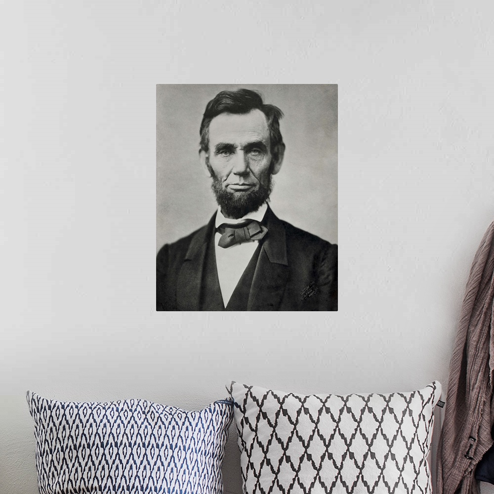 A bohemian room featuring Abraham Lincoln, Head and Shoulders