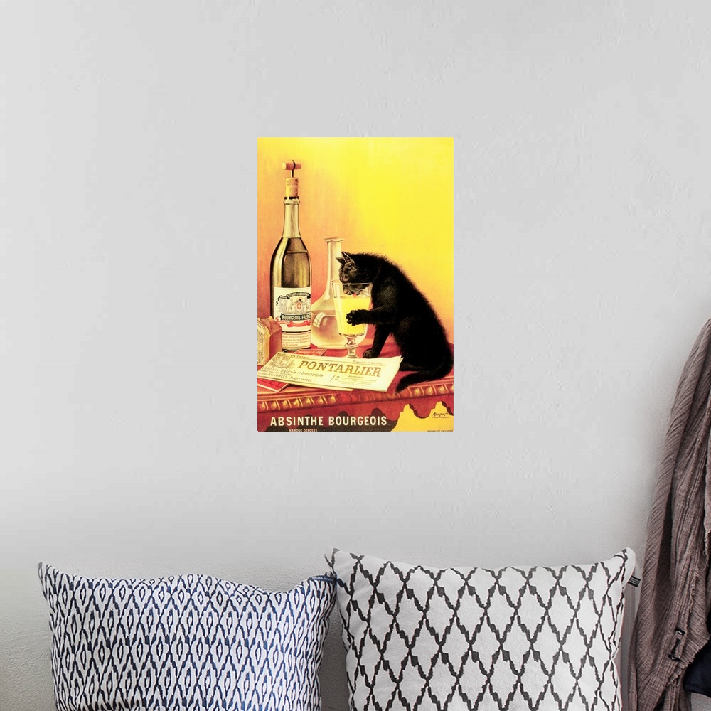 A bohemian room featuring Vintage Postercat