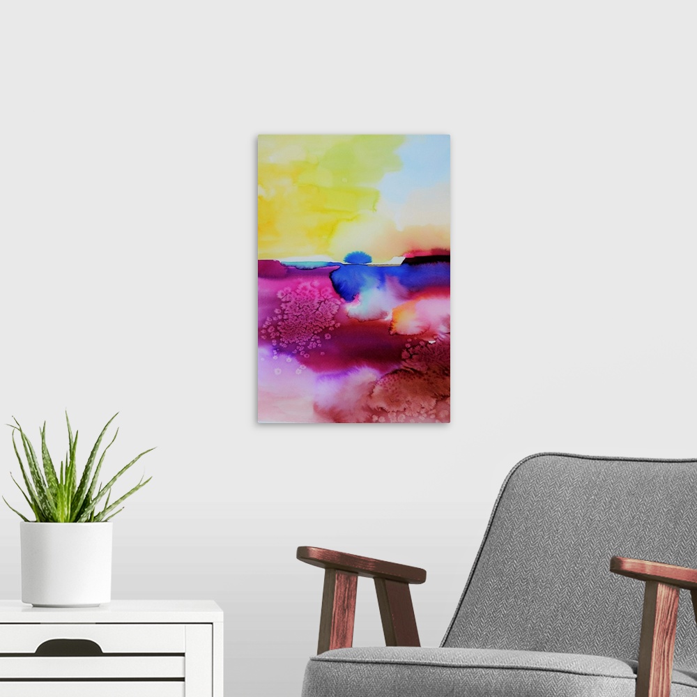 A modern room featuring Abstract 9