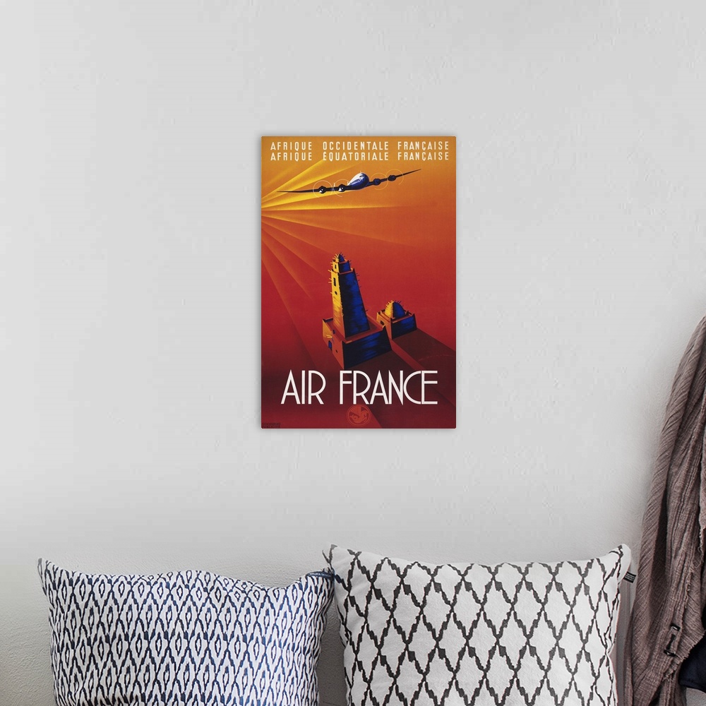 A bohemian room featuring Air France to Africa