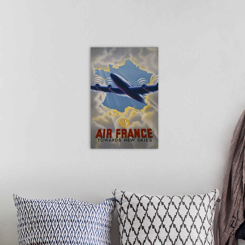 A bohemian room featuring Air France Towards New Skies