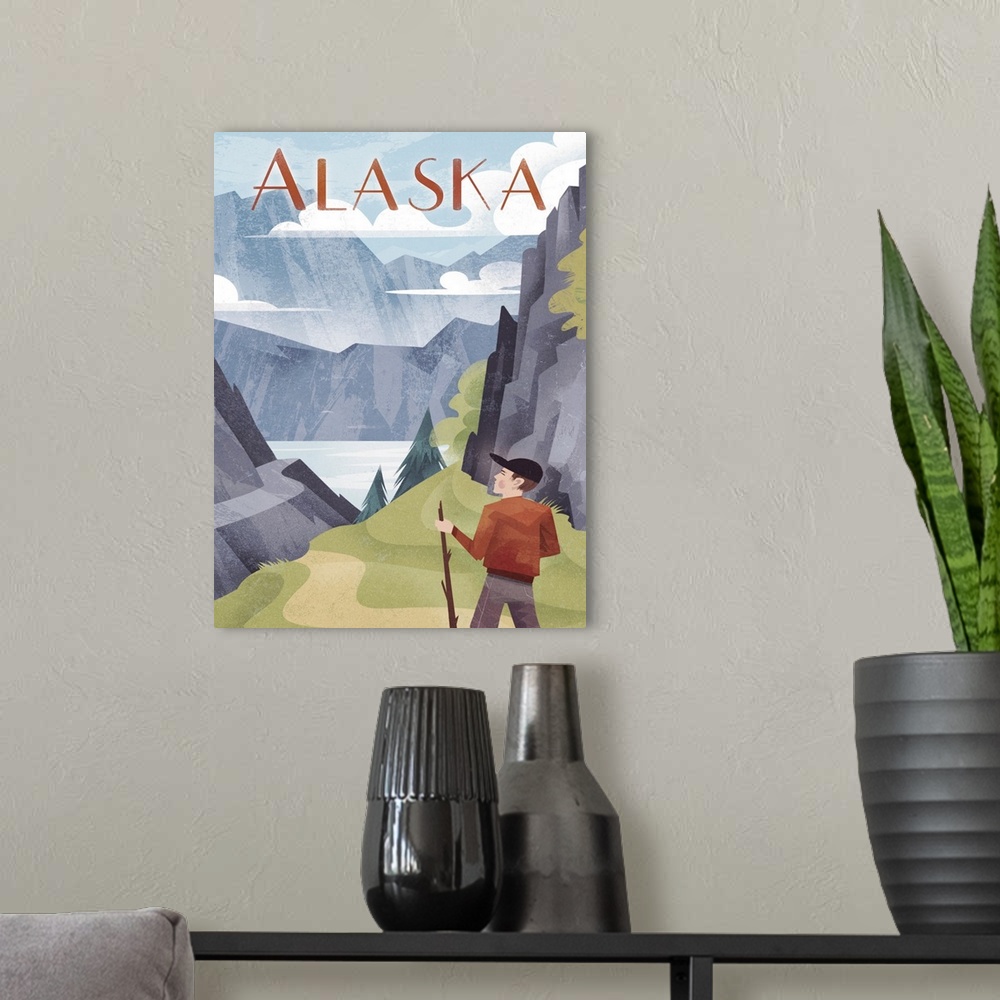 A modern room featuring Alaska