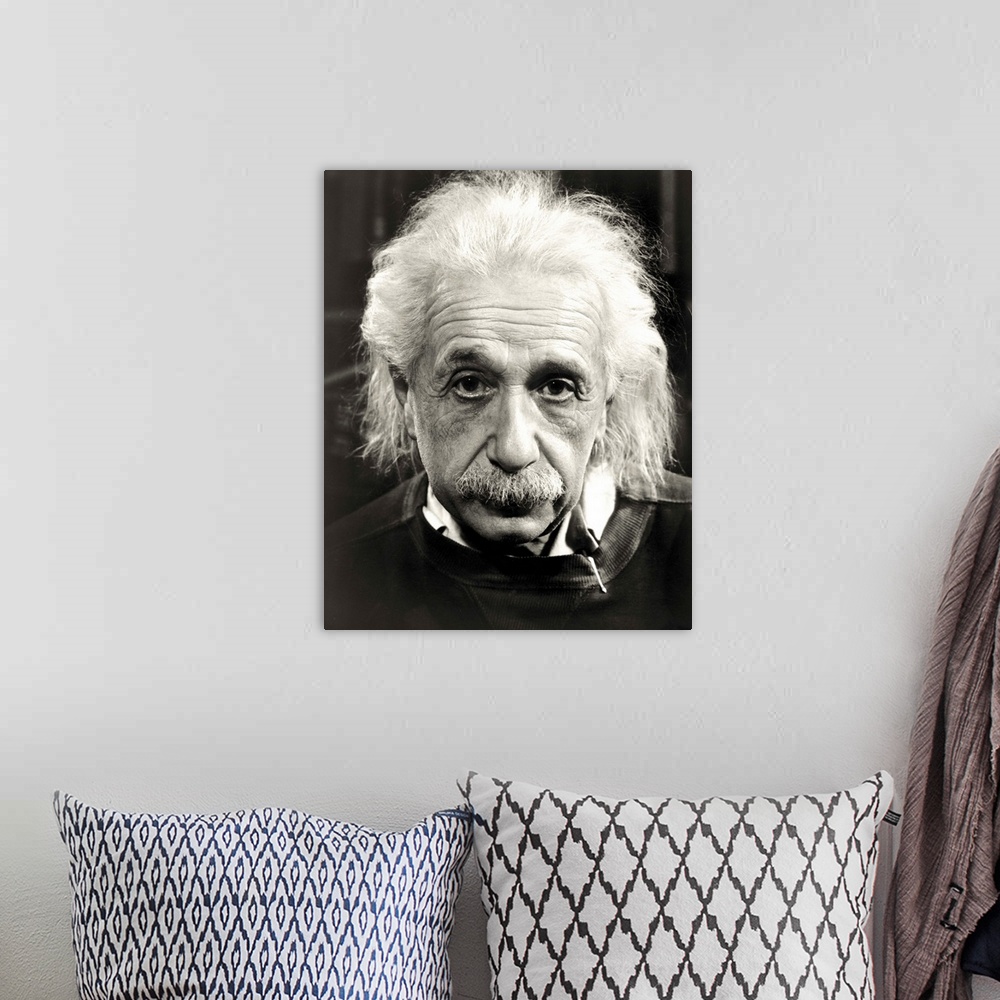 A bohemian room featuring Albert Einstein
