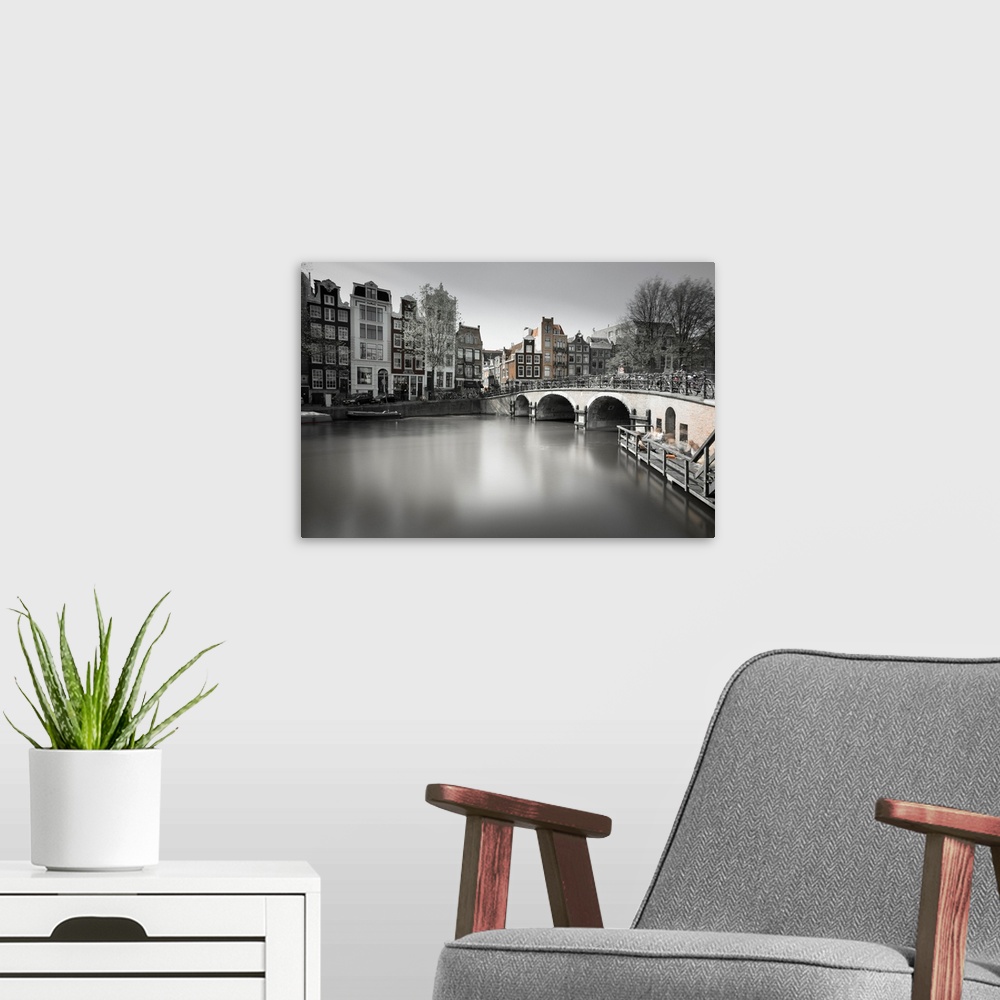 A modern room featuring Amsterdam Canals 1