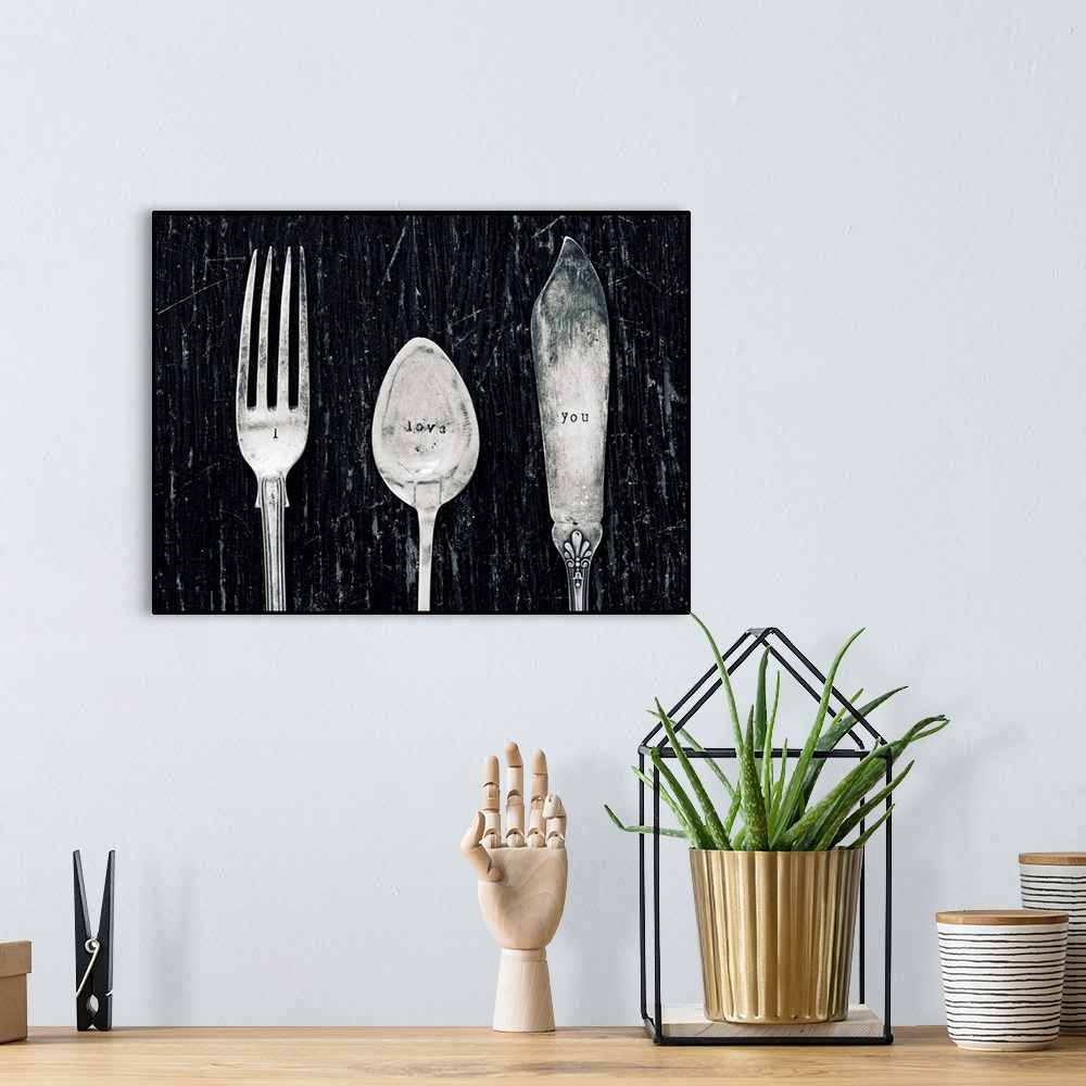 A bohemian room featuring Antique Knife Fork and Spoon