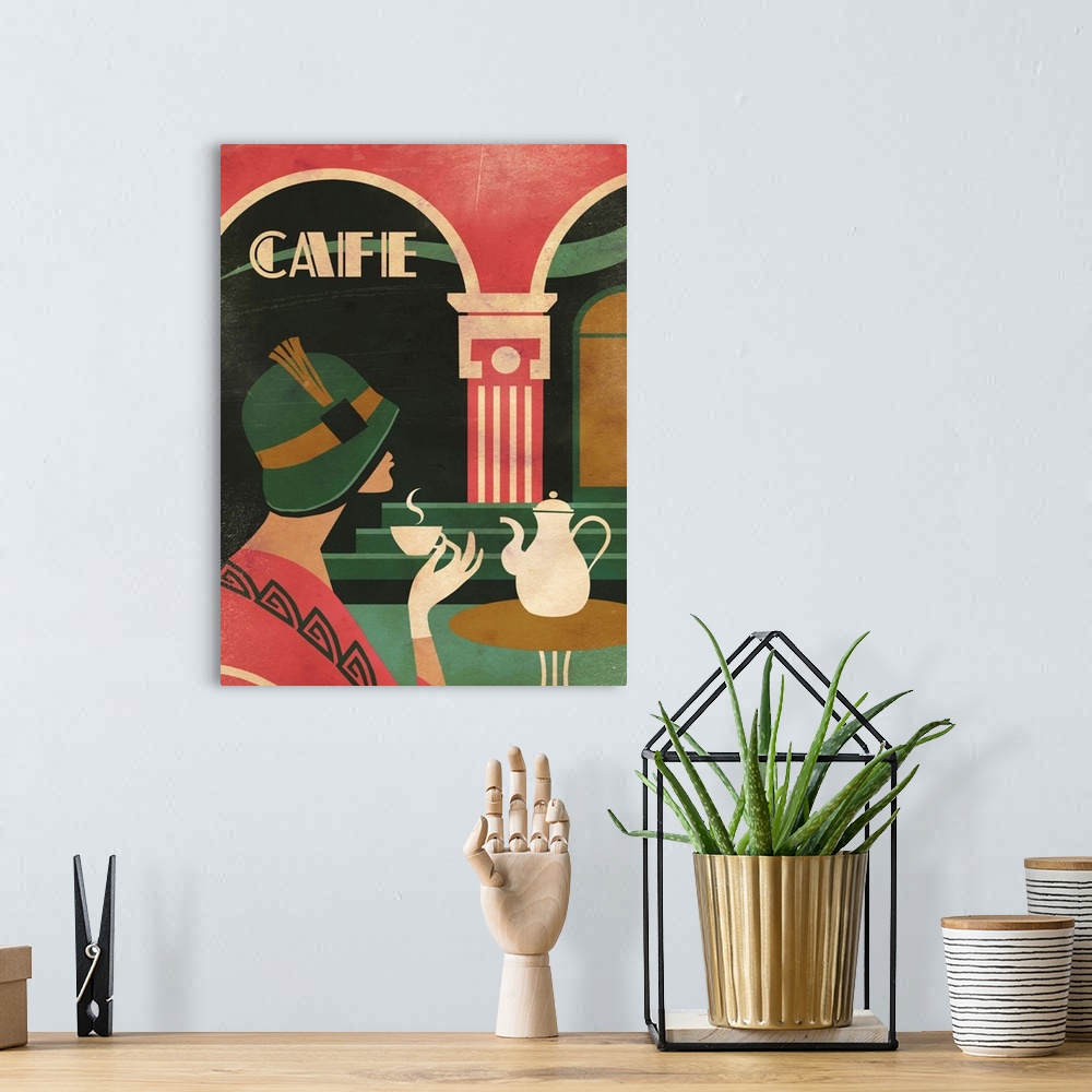 A bohemian room featuring Art Deco Cafe
