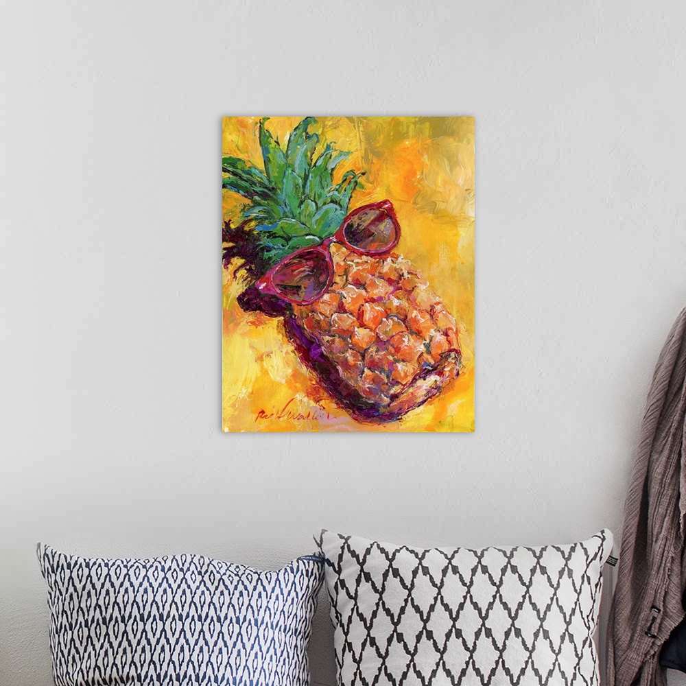 A bohemian room featuring Art Pineapple