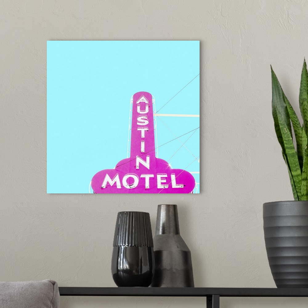 A modern room featuring Austin Motel
