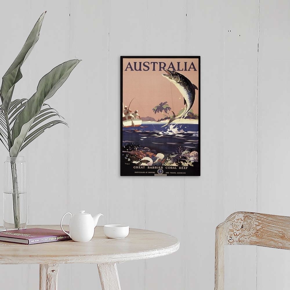 A farmhouse room featuring Australia - Vintage Travel Advertisement