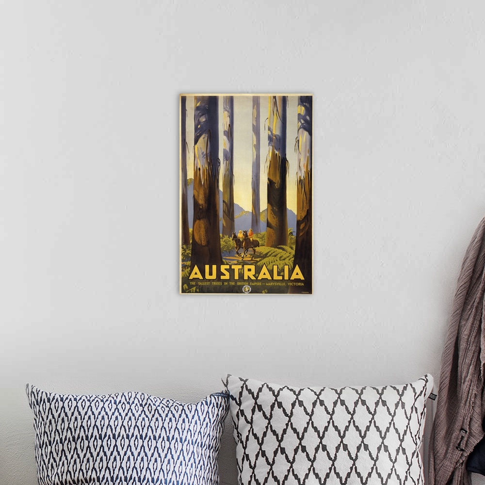 A bohemian room featuring Australia - Vintage Travel Advertisement