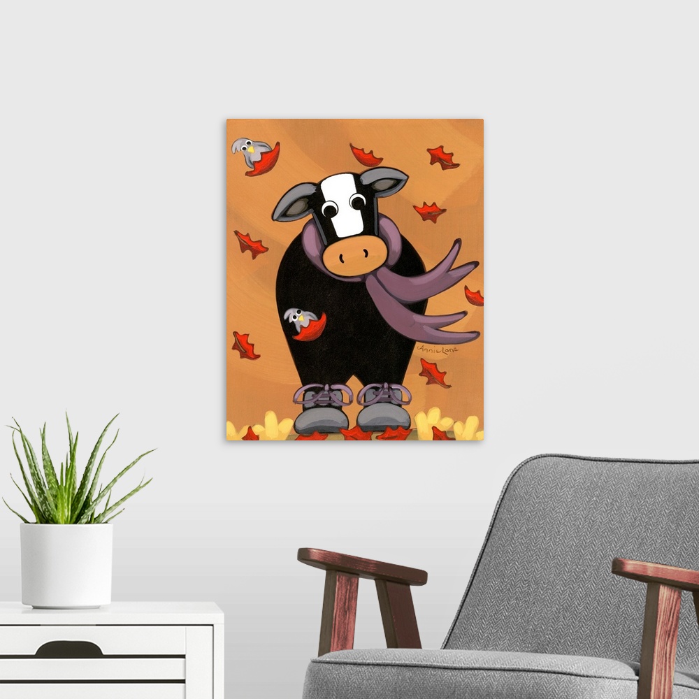 A modern room featuring Autumn Mooves In