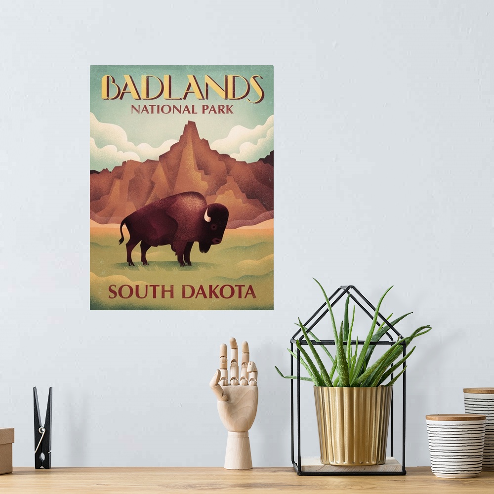 A bohemian room featuring Badlands South Dakota