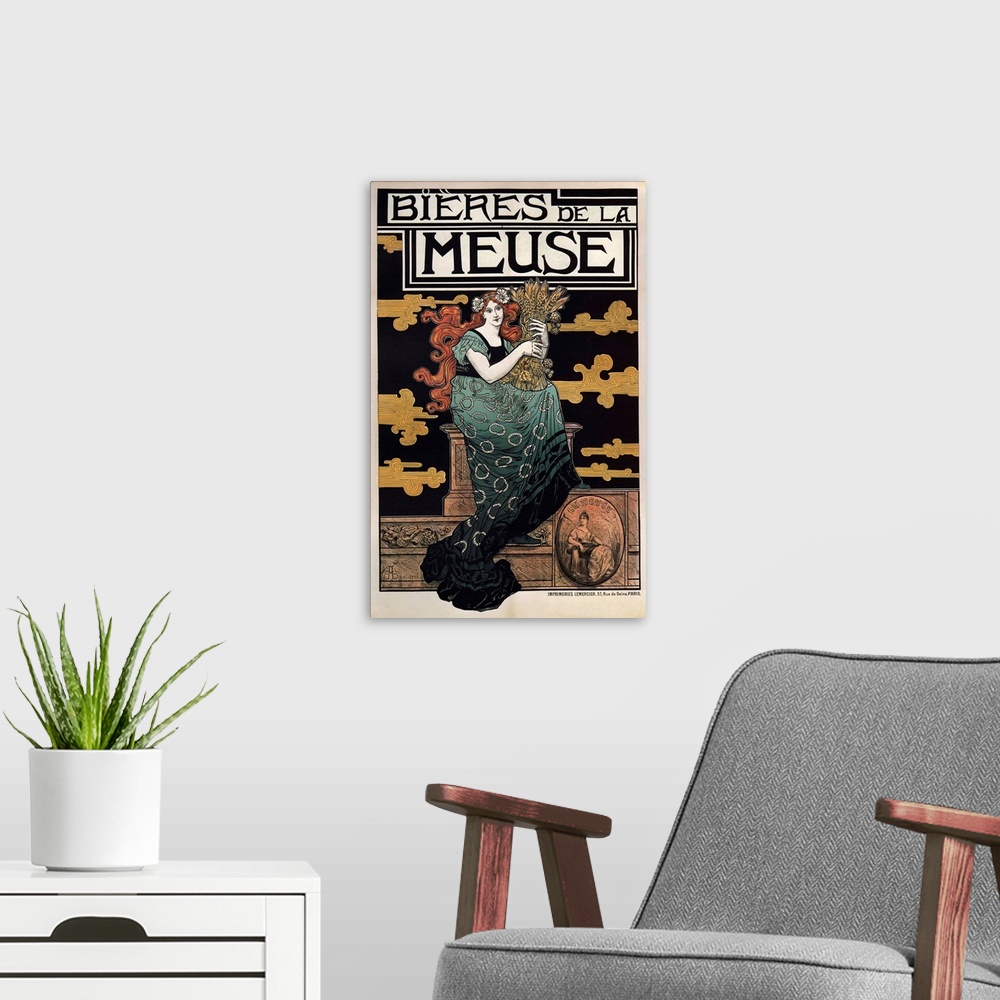 A modern room featuring Bieres de La Meuse - Vintage Advertisement