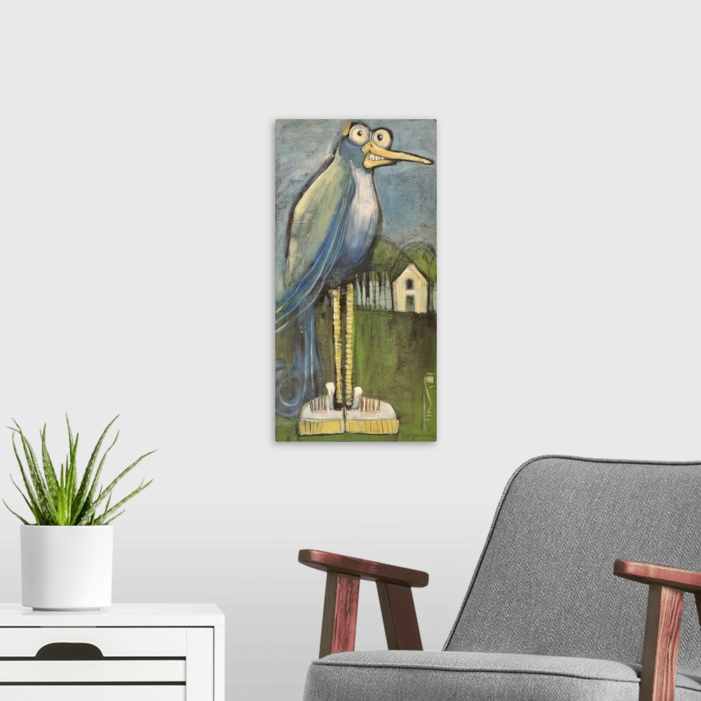 A modern room featuring Bird In Found Shoes