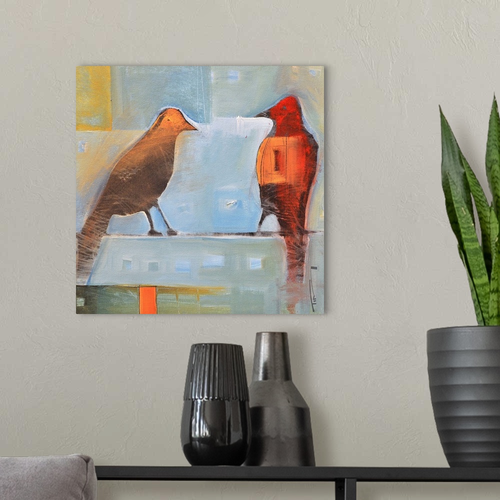 A modern room featuring Birds Know II