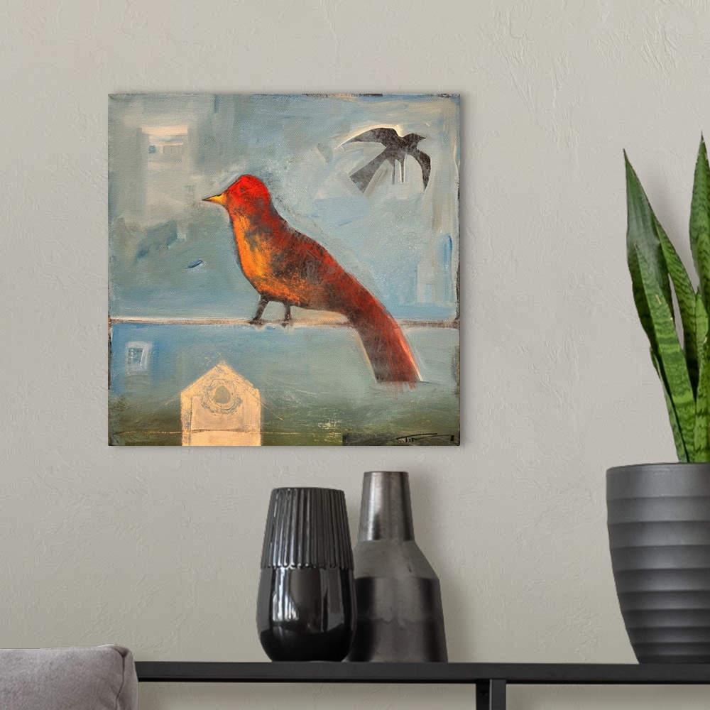 A modern room featuring Birds Know IV