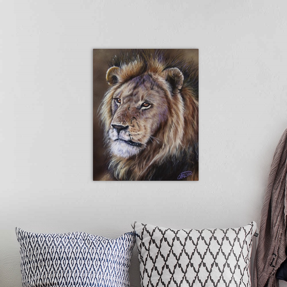 A bohemian room featuring lion