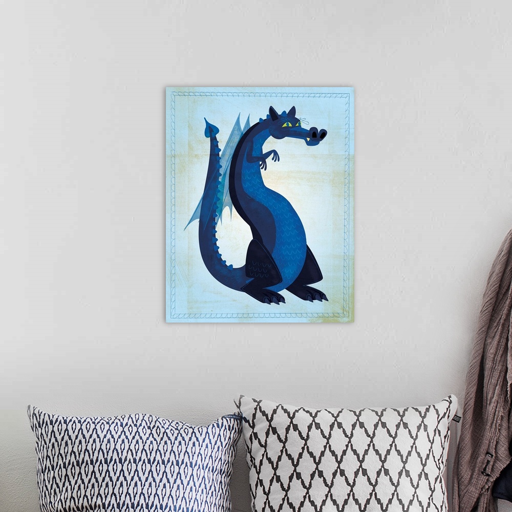 A bohemian room featuring Blue Dragon