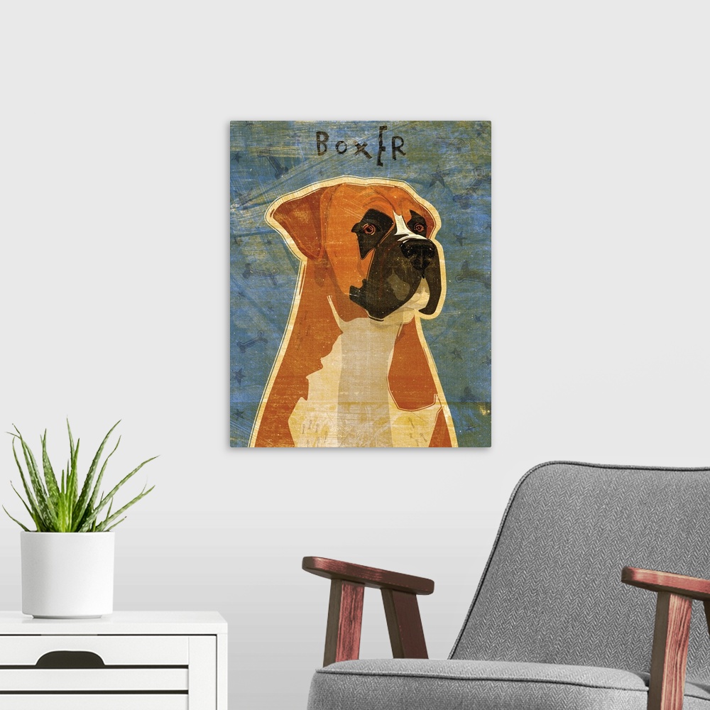 A modern room featuring Boxer