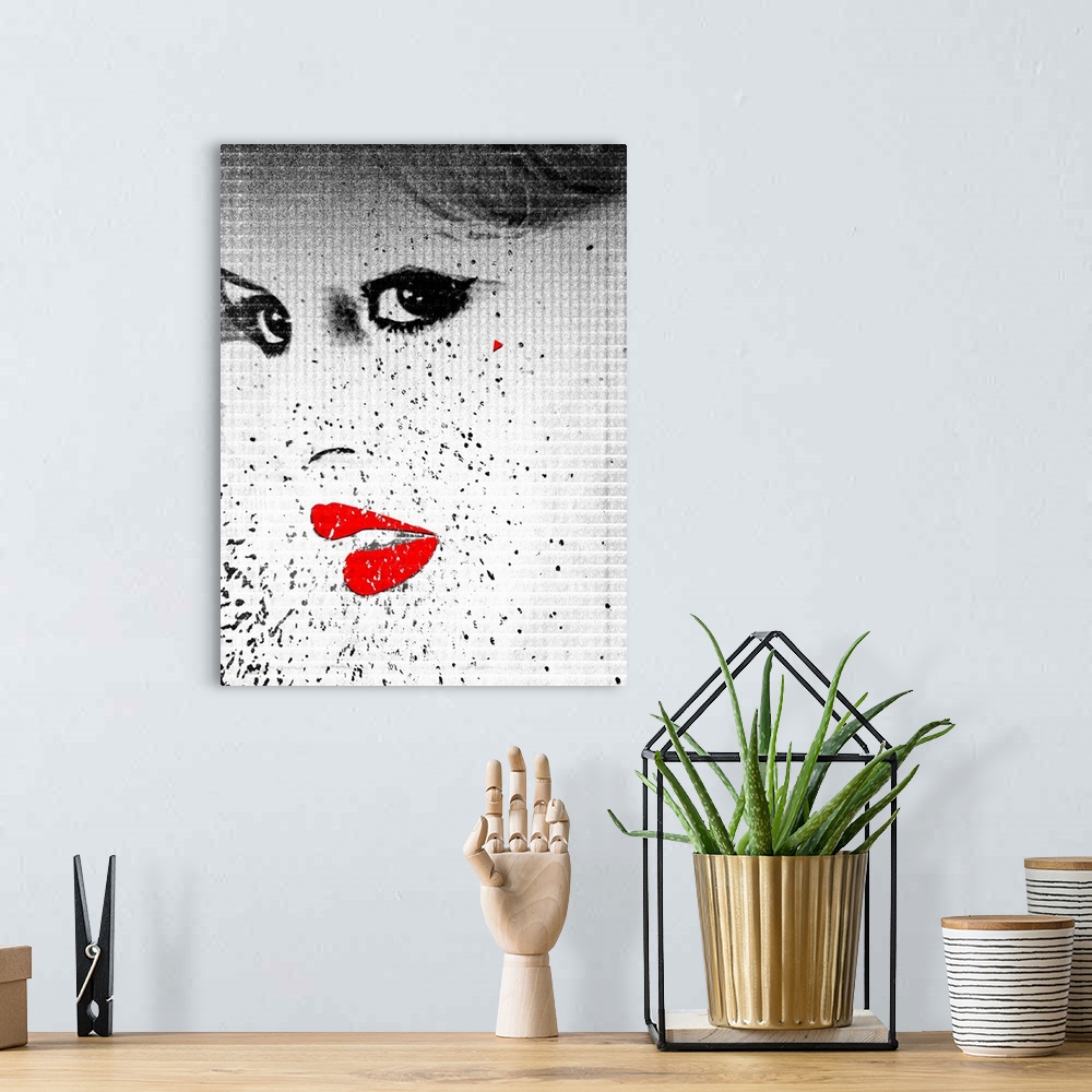 A bohemian room featuring Bardot, red lips
