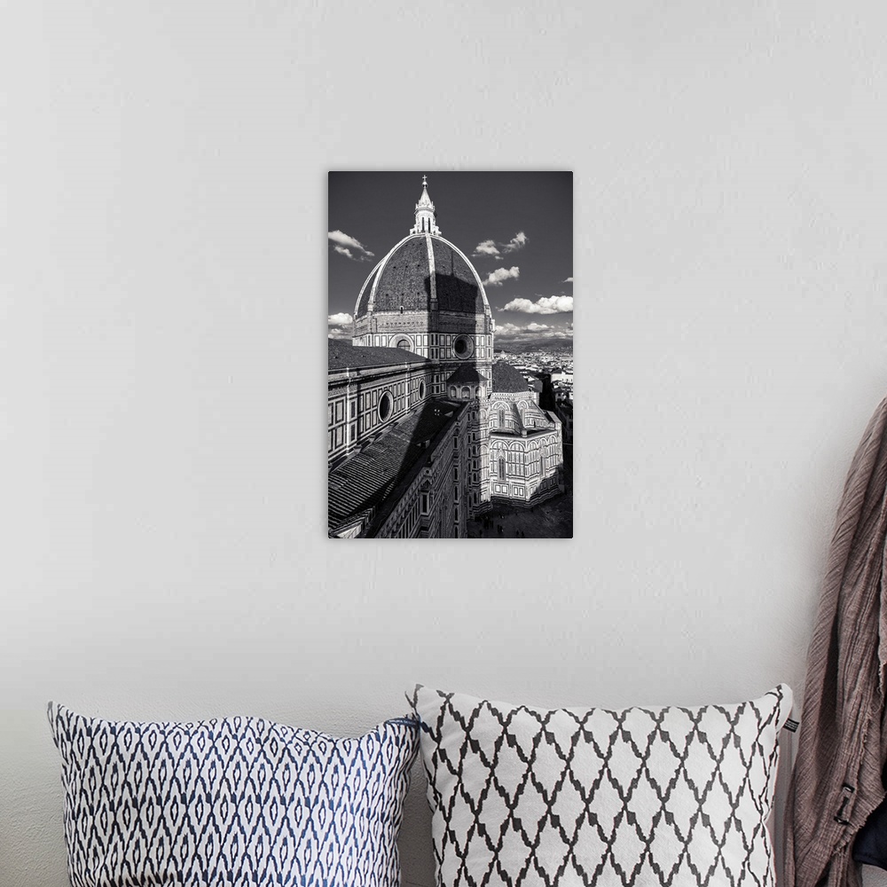 A bohemian room featuring Black and white photography, architecture
