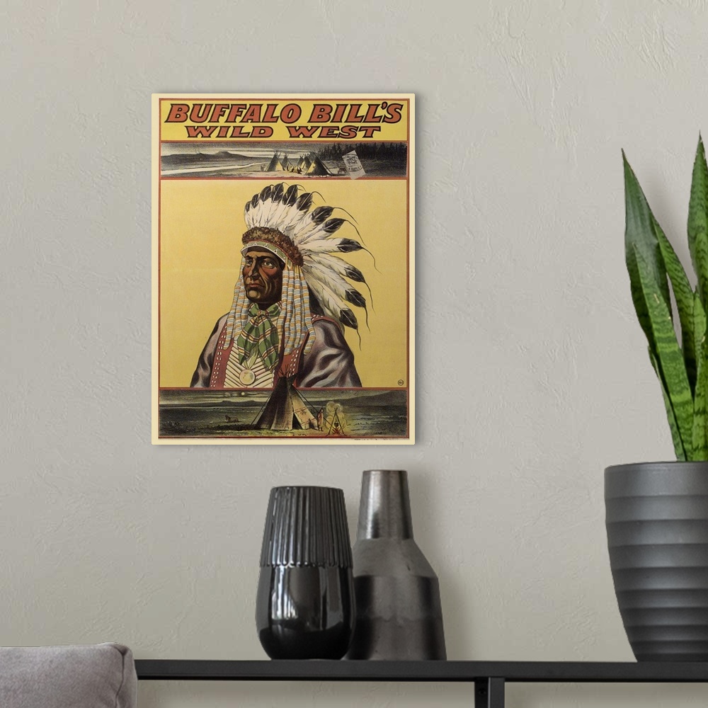 A modern room featuring Buffalo Bill's Wild West - Vintage Advertisement