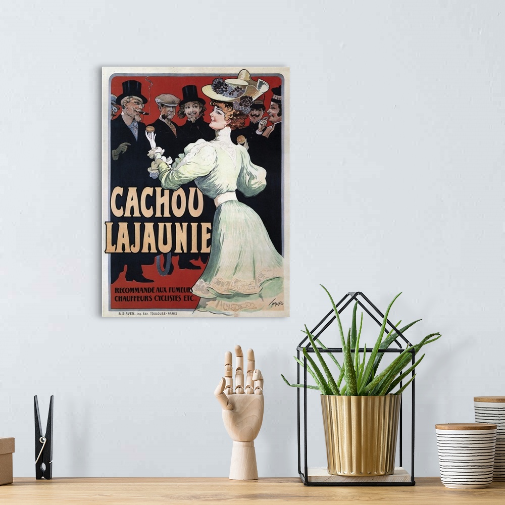 A bohemian room featuring Cachou Lajaunie - Vintage Licorice Advertisement