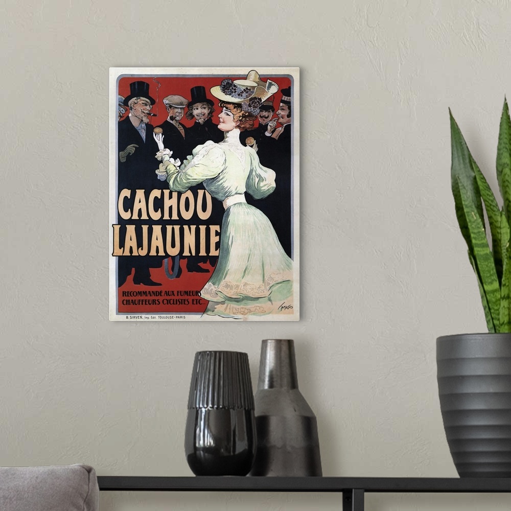 A modern room featuring Cachou Lajaunie - Vintage Licorice Advertisement