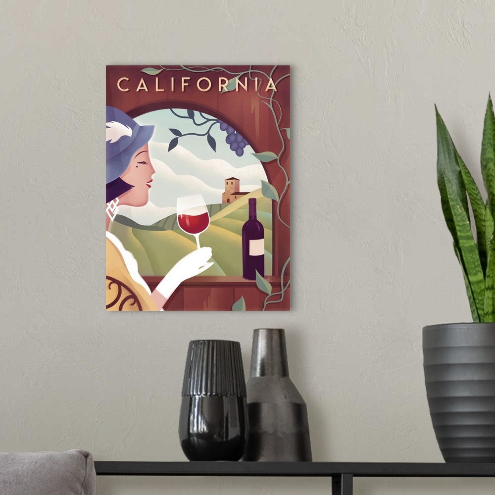 A modern room featuring California Wine