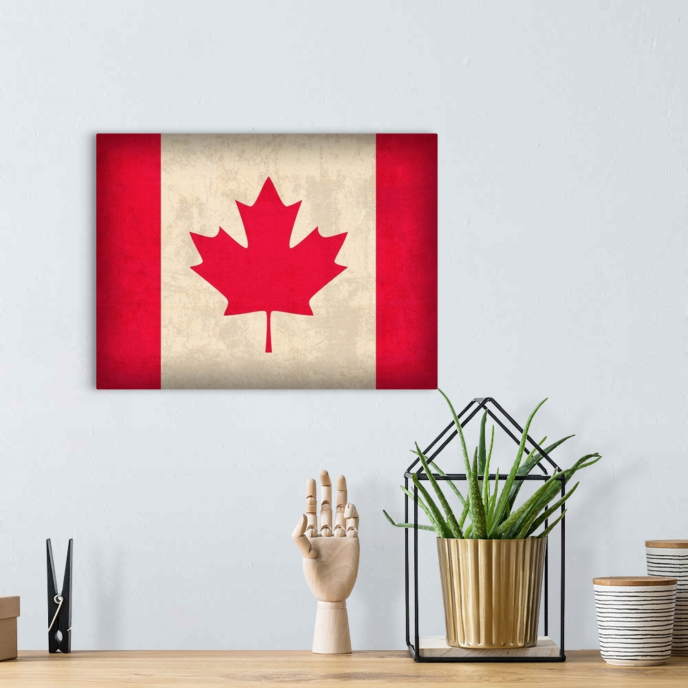 A bohemian room featuring Flag of Canada