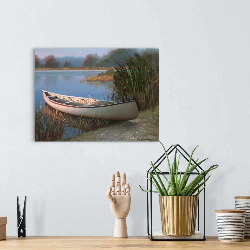 A bohemian room featuring Canoe on the Shore