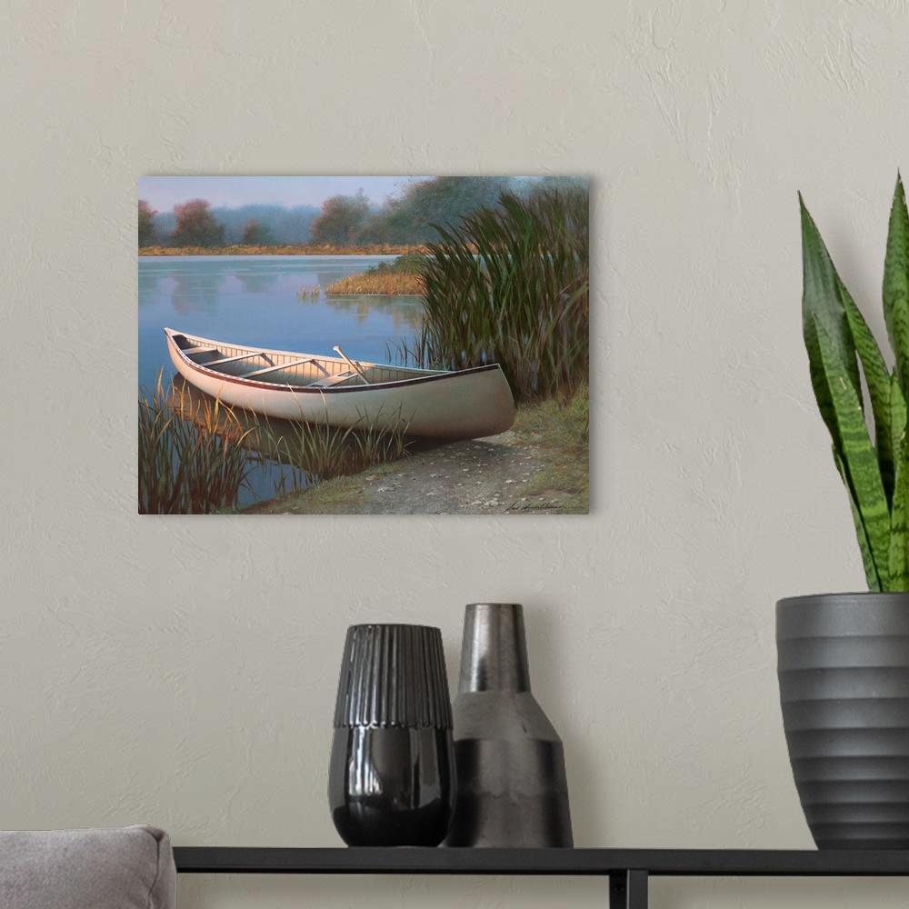 A modern room featuring Canoe on the Shore