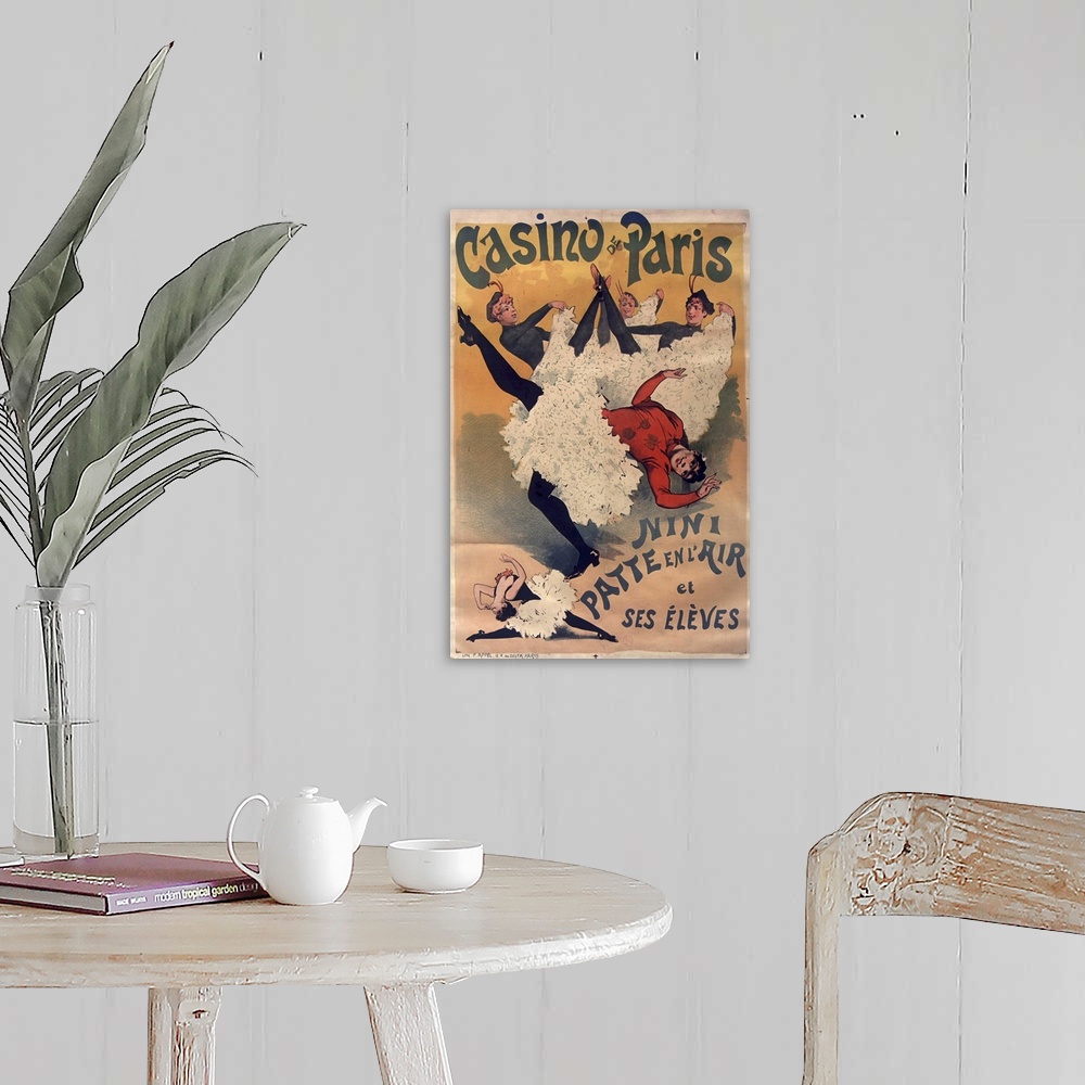 A farmhouse room featuring Casino de Paris - Vintage Cabaret Advertisement