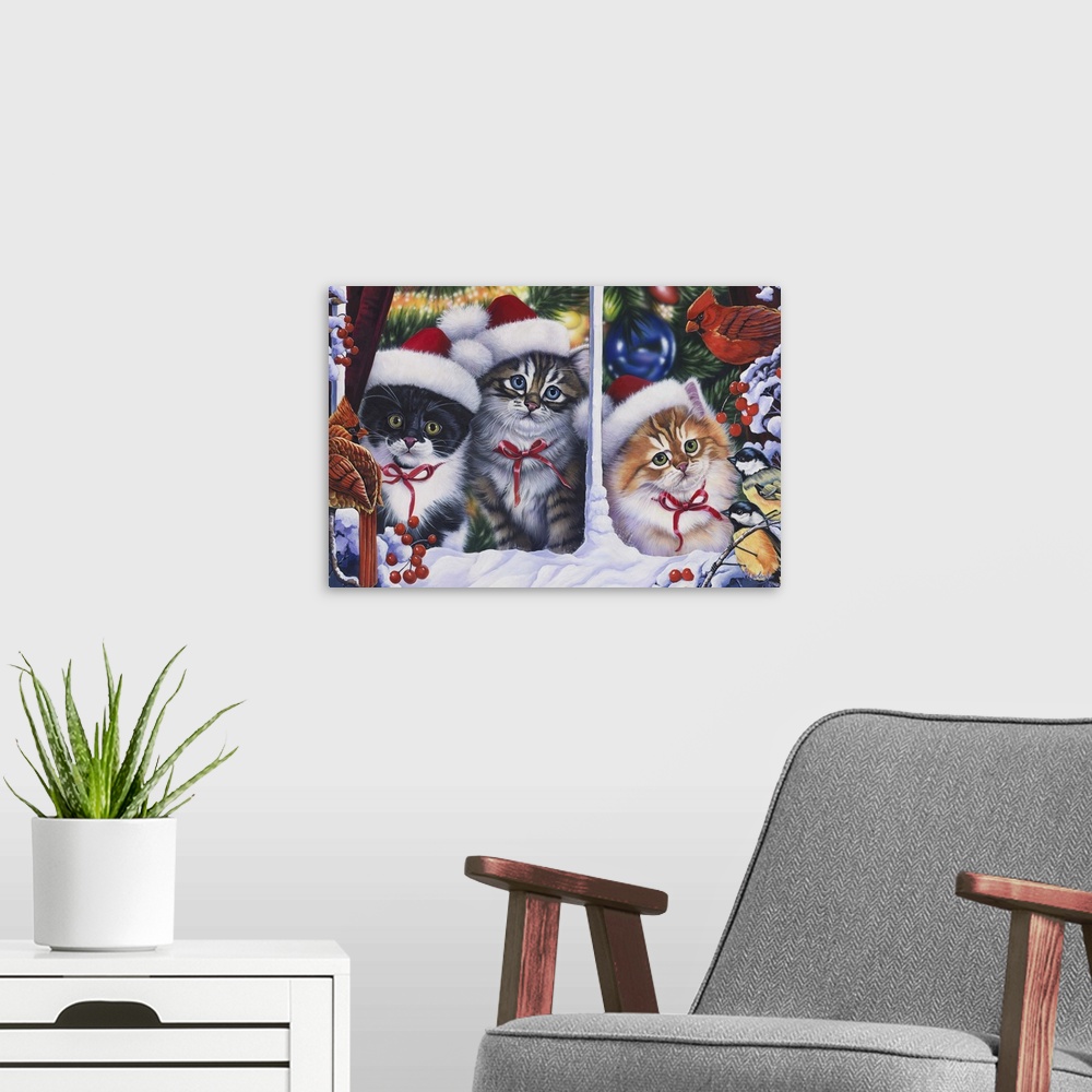 A modern room featuring Cats In Window