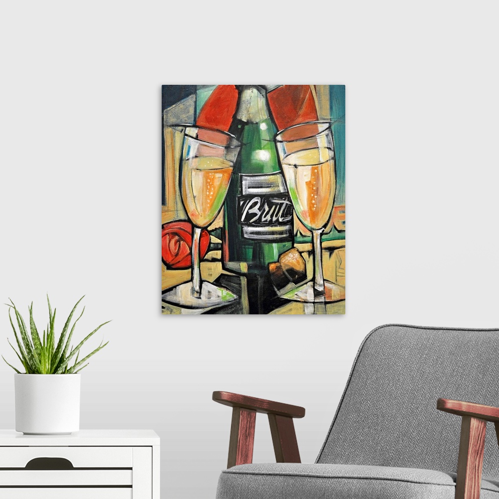 A modern room featuring Celebrate Bubbly