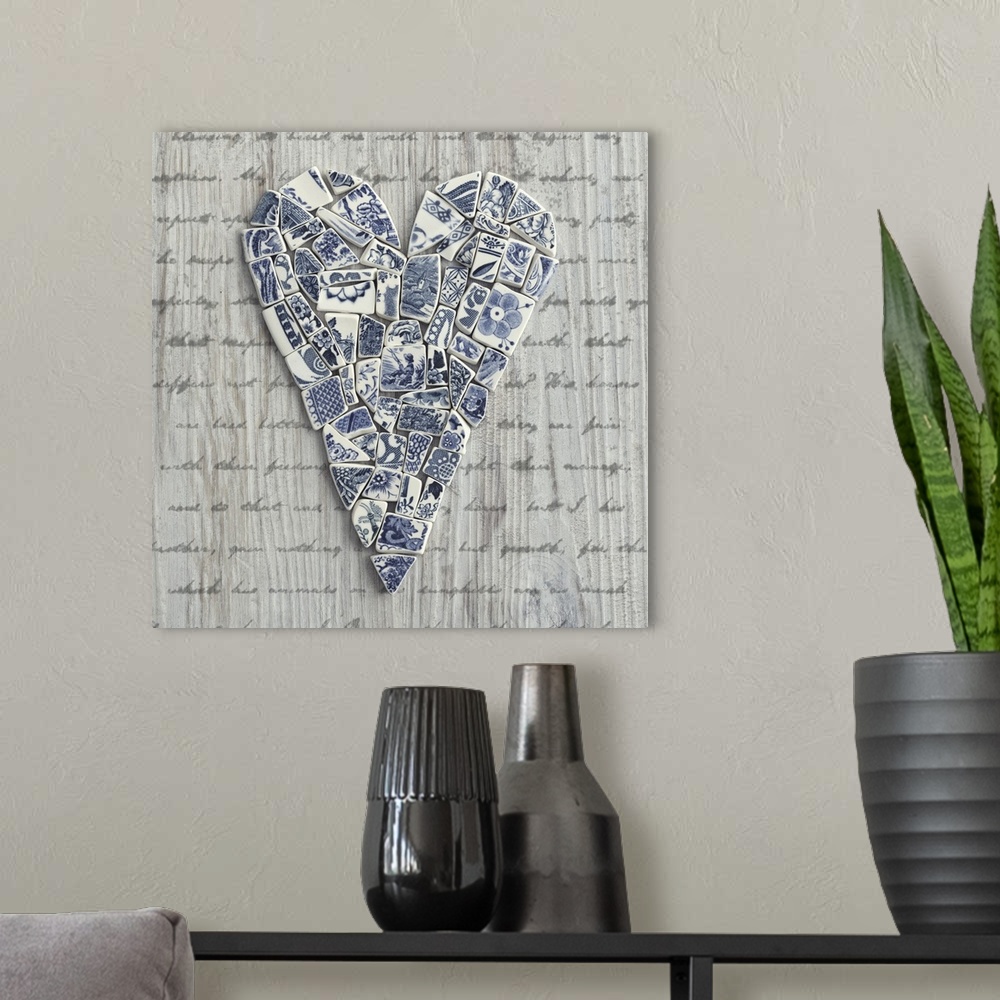 A modern room featuring Ceramic Heart 01