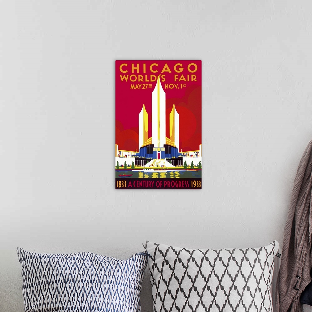 A bohemian room featuring Chicago, A Century of Progress