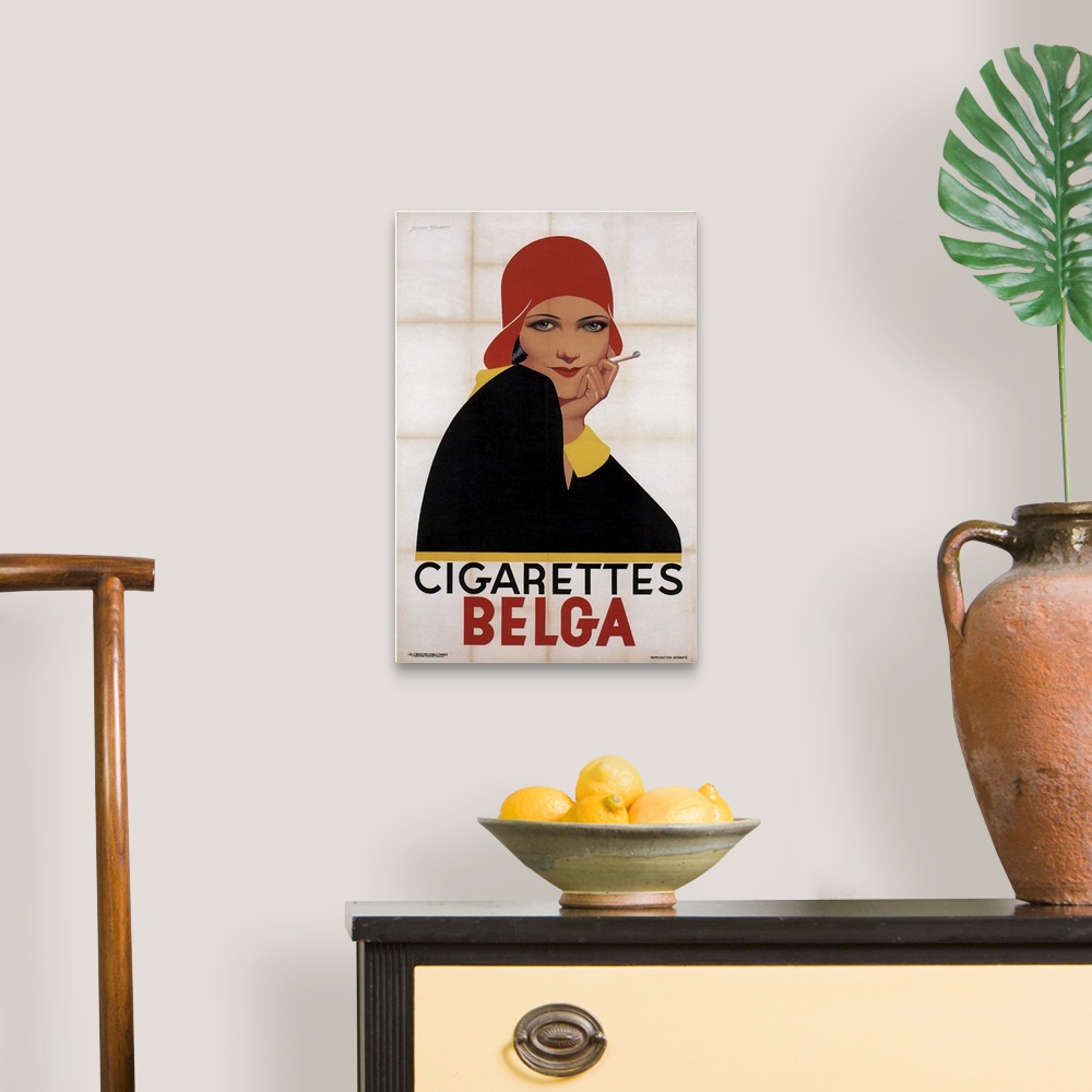 A traditional room featuring Cigarettes Belga - Vintage Advertisement