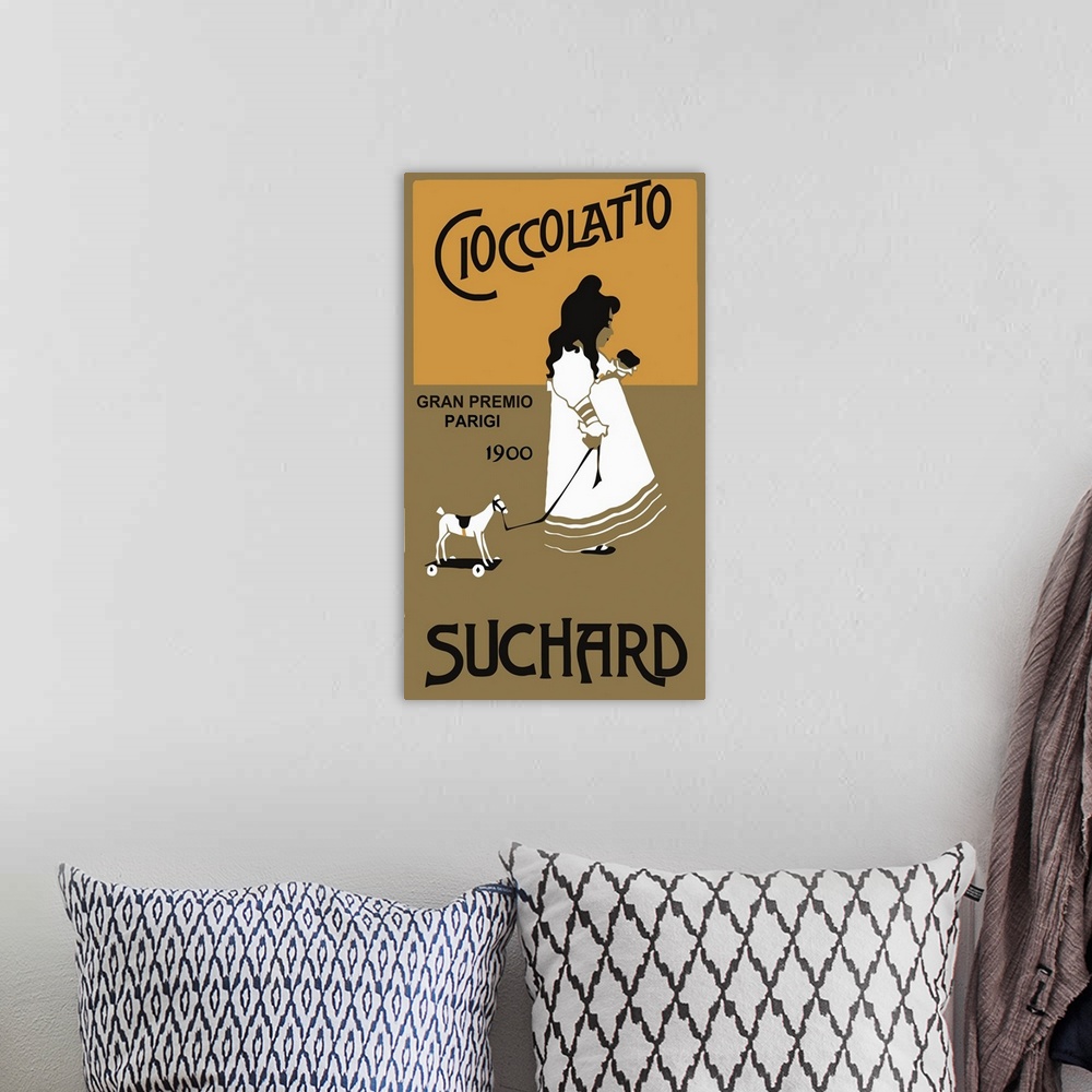 A bohemian room featuring Cioccolatto Suchard - Vintage Chocolate Advertisement