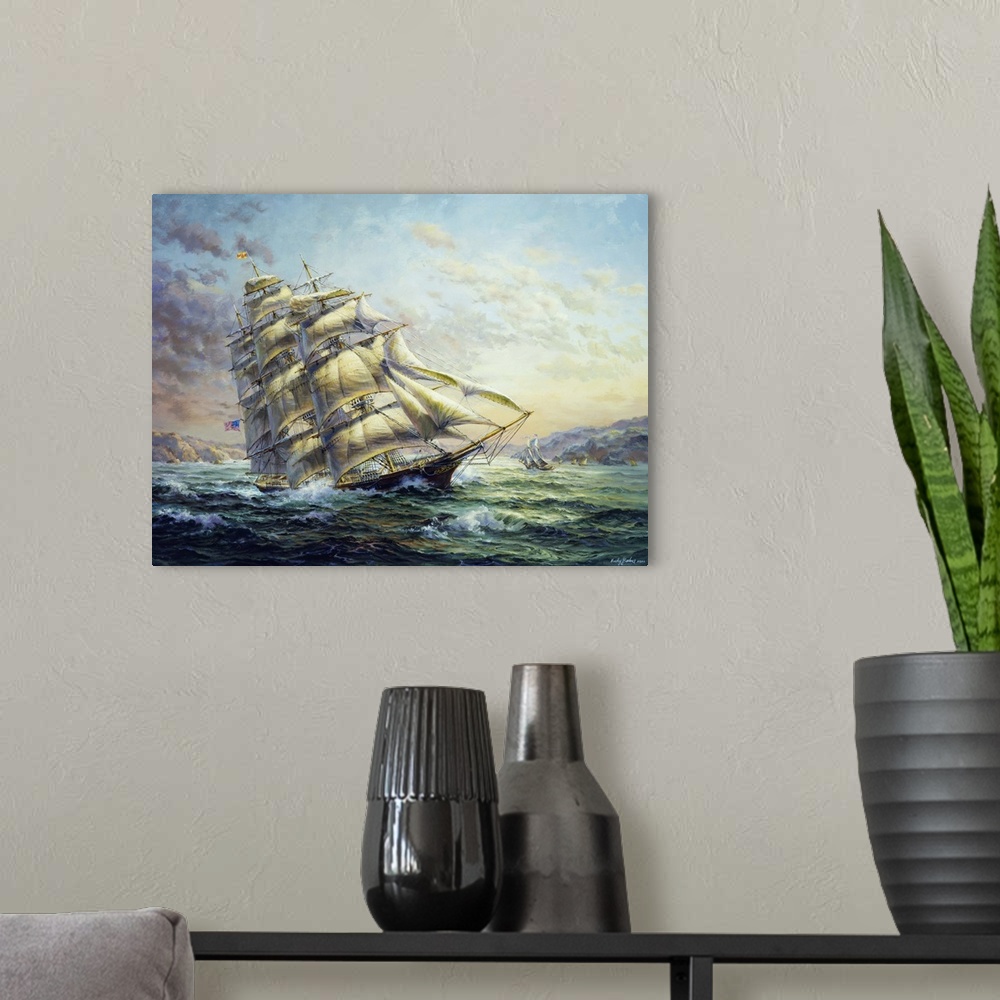 A modern room featuring Clipper Ship Surprise