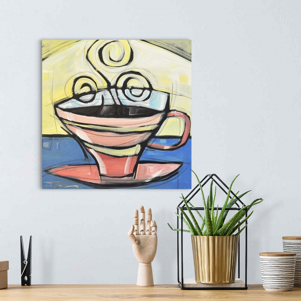 A bohemian room featuring Coffee Cup IV