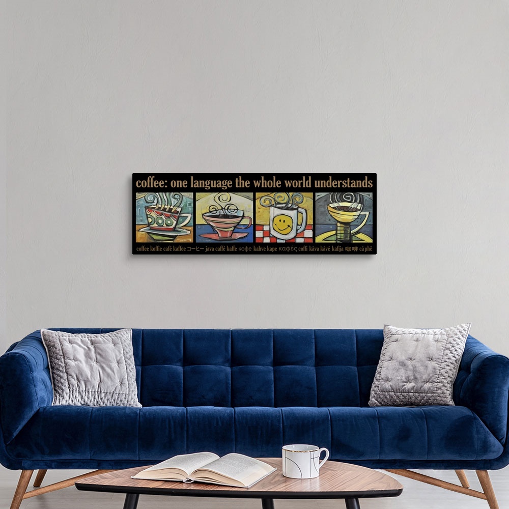 A modern room featuring Coffee World Poster