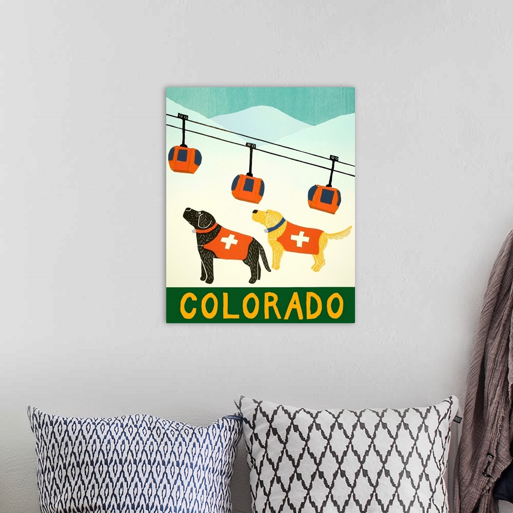 A bohemian room featuring Colorado Ski Patrol