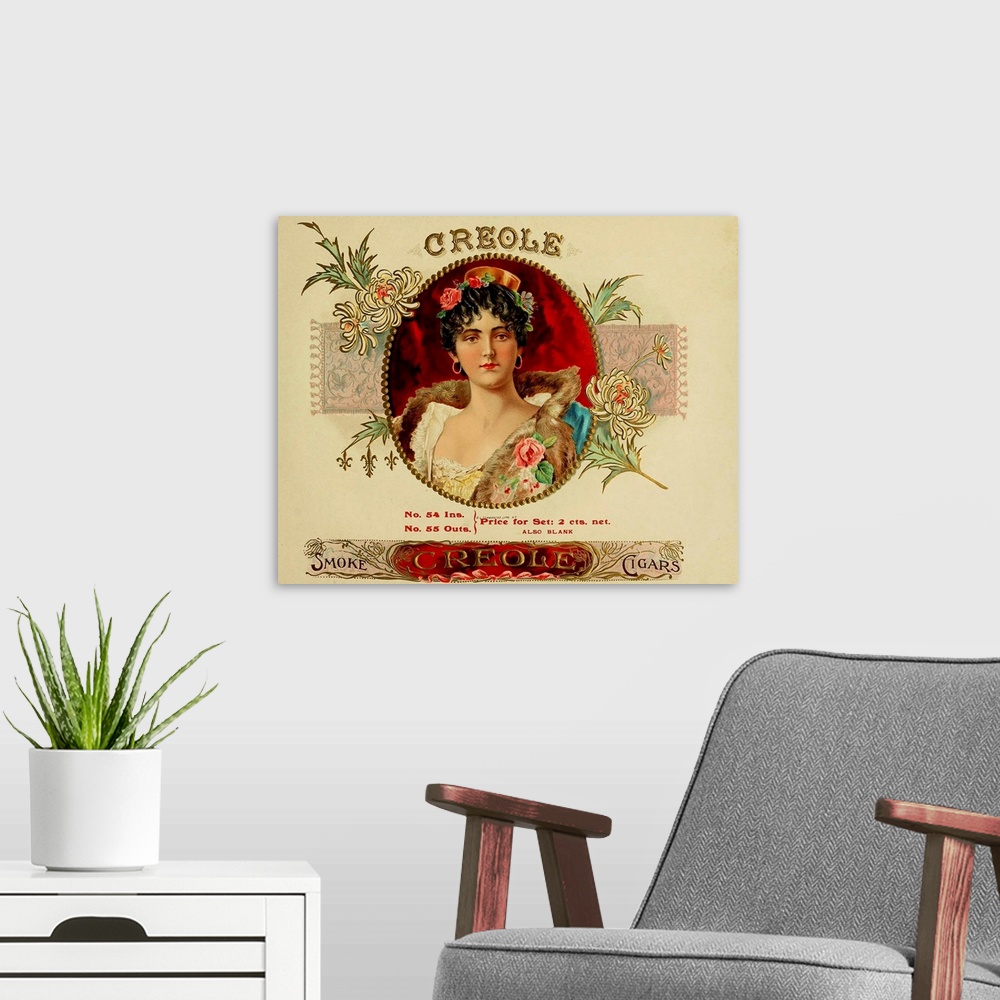 A modern room featuring Creole - Vintage Cigar Box