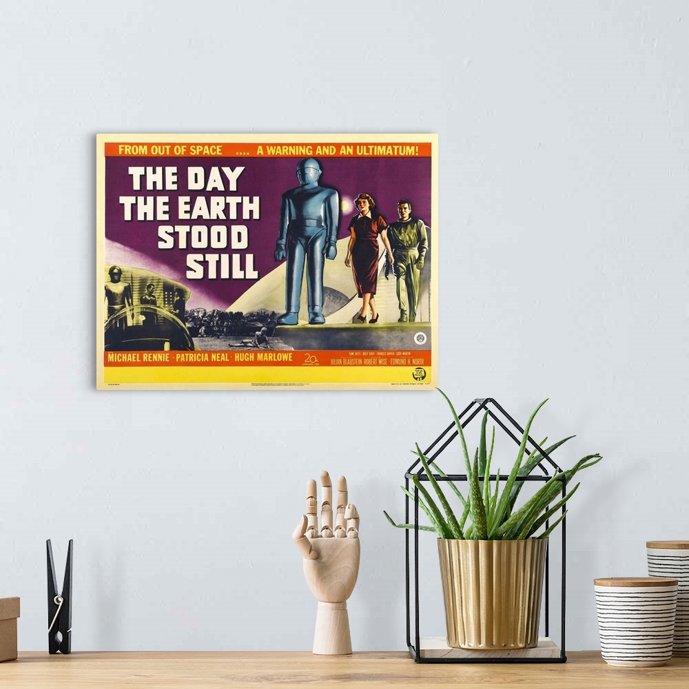 A bohemian room featuring Movie Poster: Day Earth Stood Still